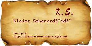 Kleisz Seherezádé névjegykártya